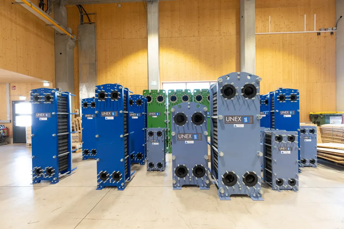 Stock of plates for heat exchangers